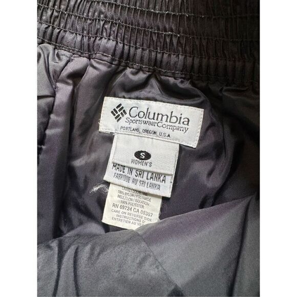Vintage Columbia Women’s Small Black Fleece Lined Ski Snow Pants Pockets - Picture 4 of 9